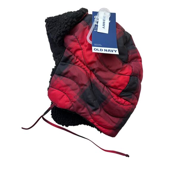 Old Navy Adult Large Quilted Trapper Hat Faux Fur Go Warm New! - Picture 2 of 7